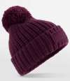 BB329 B329 Beechfield Toasty Patch Beanie Burgundy colour image